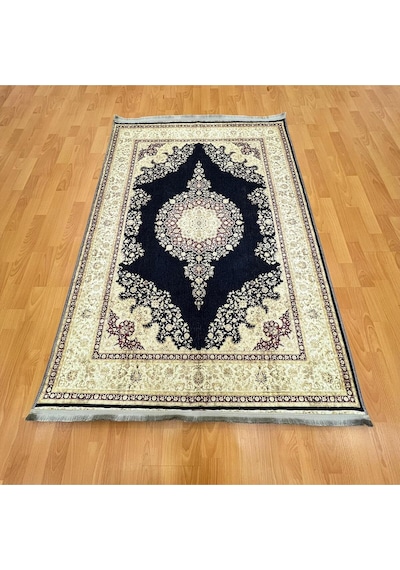 Geleneksel Anadolu Motifli 120 X 180 Cm Dijital Baskı Halı Lacivert