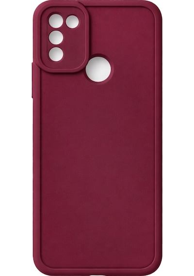 Infinix Hot 11 Play Hot 10 Play Hot 9 Play Uyumlu Kamera Çıkıntılı Mat Silikon Telefon Kılıfı Bordo