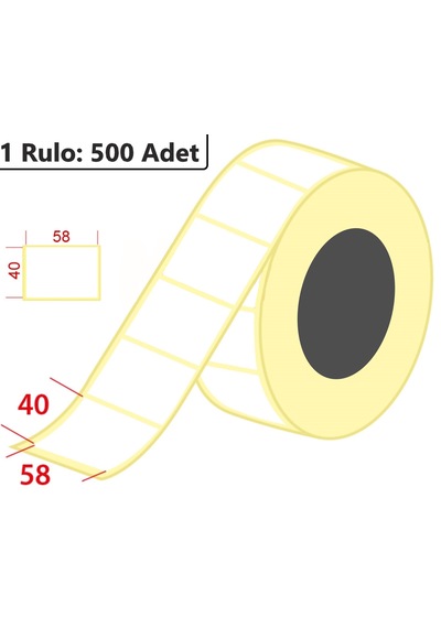 40x58 Mm Termal Bizerba Terazi Etiketi 500'lü Sarım