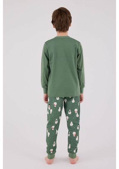 Rolypoly Erkek Çocuk Yeşil Pijama Takımı Rp3680-c-v2