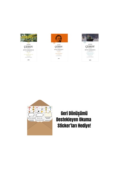 Anton Çehov Bütün Eserleri 12 + Anton Çehov Bütün Eserleri 11 Ciltli + Anton Çehov Bütün Eserleri 9 + Okuma Sticker'ları
