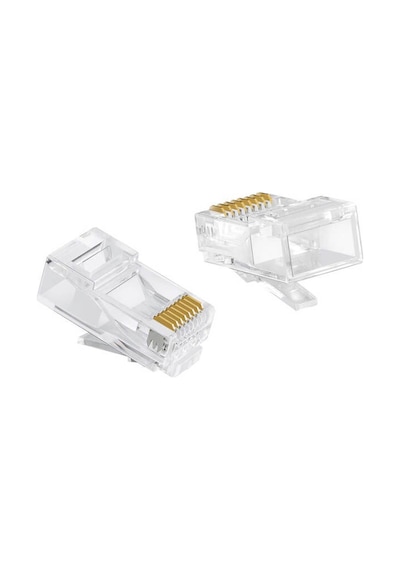 Rj45 Cat6 Altın Uçlu Jack Konnektör 100 Adet