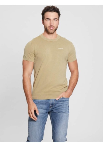 Cornell Washed Ss Erkek Kazak Bej