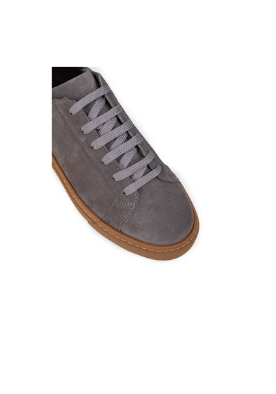 Deery Erkek Gri Hakiki Süet Sneaker Ayakkabı - 02018mgrıc03 Gri