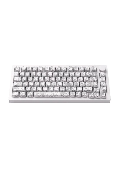 Akko Monsgeek M1 V5 Contour Lines Beyaz V3 Piano Pro Switch RGB Kablosuz Mekanik Oyuncu Klavye