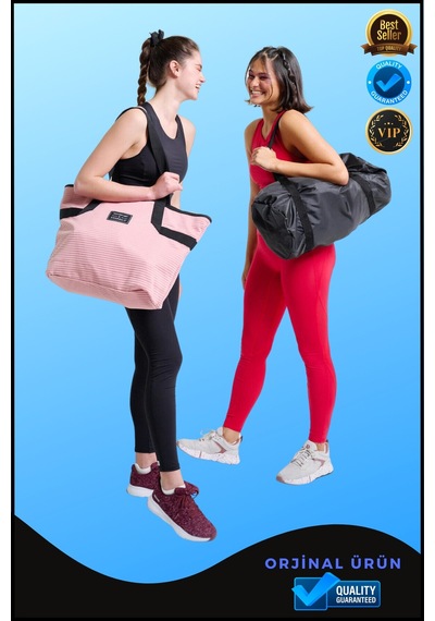 Overpazar Katlanabilir Siyah Spor Çantası 30 L Fitness Çantası Siyah