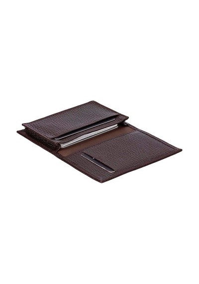 Bloominbag Bloomcard Verta Chestnut Brown Hakiki Deri Dikey Kartlık kahverengi