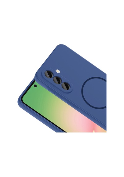 Galaxy Uyumlu A26 Kılıf Magsafe Destekli Kamera Korumalı Yumuşak Silikon Pazarplus Lacivert