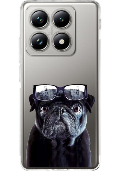 Xiaomi Mi 14t Pro İle Uyumlu Köpek 3 Baskılı Kamera Korumalı Şeffaf Kılıf Şeffaf