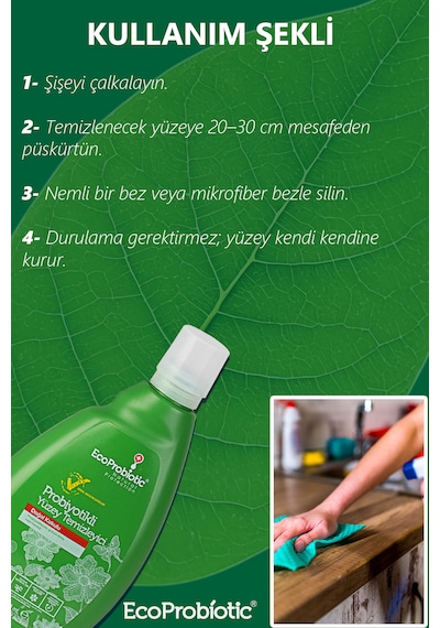 Probiyotikli Yüzey Temizleyici Cam,metal,ahşap Yüzey Temizleyici 400 Ml Tekli
