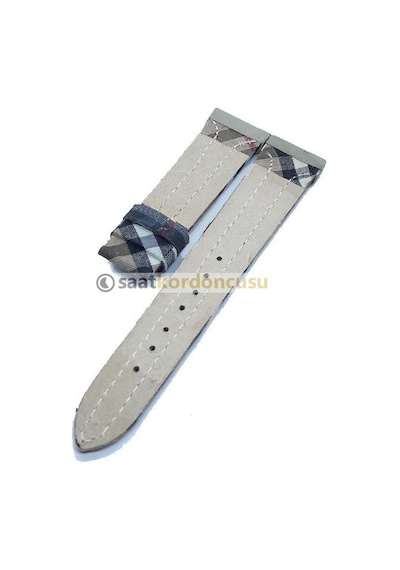 Burberry Uyumlu 20mm Deri Saat Kordonu