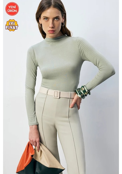 Kadın Çıtçıtlı Dik Yaka Uzun Kollu Basic Body Rahat Fit, Yeni Sezon, Kadın Body Mint Yeşil Kadın Çıtçıtlı Dik Yaka Uzun Kollu Basic Body Rahat Fit, Yeni Sezon, Kadın Body Mint Yeşil