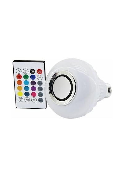 2&apos Si 1 Arada Bluetooth Hoparlörlü Rgb Led Ampul - Uzaktan Kumandalı, Renk Değiştiren Akıllı Müzik Çalar Lamba