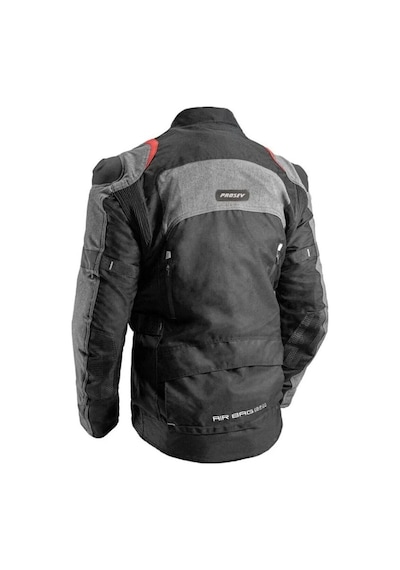 Motoanl Motosiklet Montu Uzun Model 4 Mevsim Full Korumalı Maxdura Kumaş Aırbag Toruıng Mont Gri