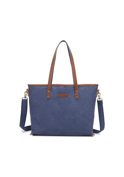 Kanvas Kumaş Kadın Omuz Çantası Smart Bags 1330 Lacivert