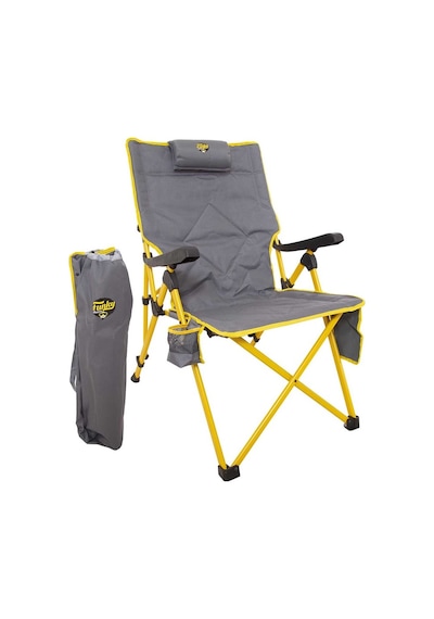 Comfort Funky Chaırs 3 Kademeli Katlanabilir Kamp Sandalyesi Siyah Sarı