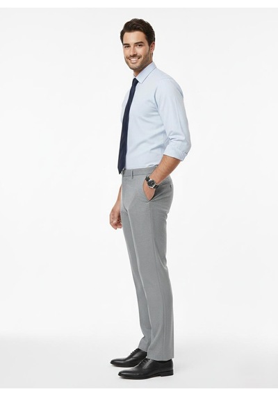 Presto Erkek Slimfit Armürlü Pantolon Gri 3194-050 Gri