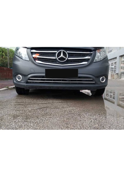 Mercedes Vito W447 Ön Tampon Çıtası - Krom 2 Parça 2014-2024 Arası