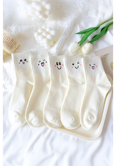 Hitit Socks Kadın 5 Çift Premium Desenli Günlük Kullanım Çok Renkli Hitit Socks Kadın 5 Çift Premium Desenli Günlük Kullanım Çok Renkli