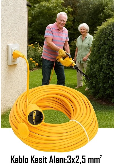 Seyyar Uzatma Kablosu, Erkek Ve Dişi Fiş Kaplinli, Kapaklı Prizli, 3x2.5 Mm, Kalın Kablo, Bahçe, Şantiye, Atölye Ve Dış Mekan Kullanımına Uygun, Güvenli Güç Bağlantı Kablosu 20 Metre Diger Seyyar Uzatma Kablosu, Erkek Ve Dişi Fiş Kaplinli, Kapaklı Prizli, 3x2.5 Mm, Kalın Kablo, Bahçe, Şantiye, Atölye Ve Dış Mekan Kullanımına Uygun, Güvenli Güç Bağlantı Kablosu 20 Metre Diger