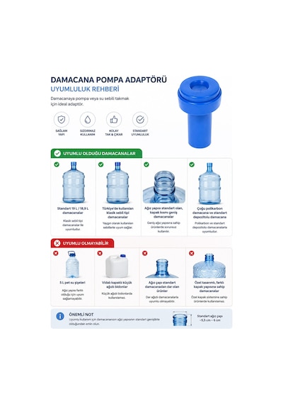 Damacana Sebil Kapağı Yaylı Damacana Kapağı Sızdırmaz Sebil Aparatı Bpa Free Diğer