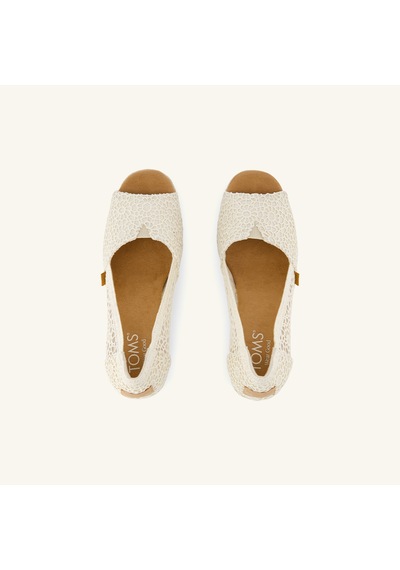 10023016 Natural Moroccan Crochet Espadril Kadın 10023016 Toms Essentıal Wedge