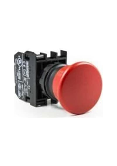 Emas B200mk B Serisi Plastik 1nc Yaylı 40 Mm Mantar Kırmızı 22 Mm Buton