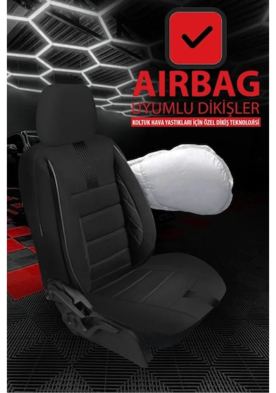 Seat İbiza 2010 2015 Uyumlu Oto Kılıf Carbon Siyah.