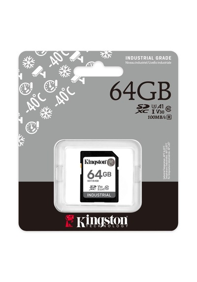 Kingston Sdıt/64gb Sdhc Industrial -40c To 85c C10
