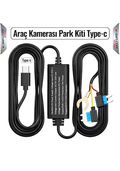 Type-c Girişli Araç Kamerası Park Modu Bağlantı Kiti Hardwire Kit