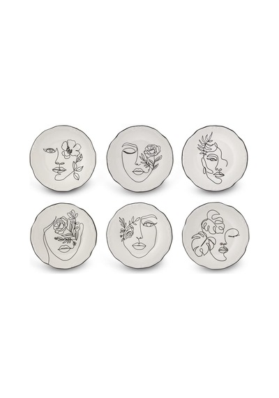 Face 6 Kişilik Pasta Takımı Weiß - White White