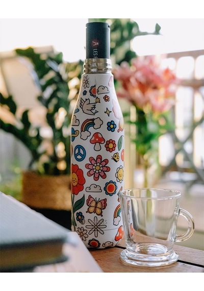 Les Artistes Paris Isı Yalıtımlı Çelik Termos Matara 500 ML Happy