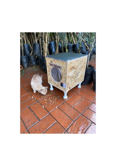Dış & Iç Mekan Ahşap Kedi Yuvası Ölçüleri: 35x40x35