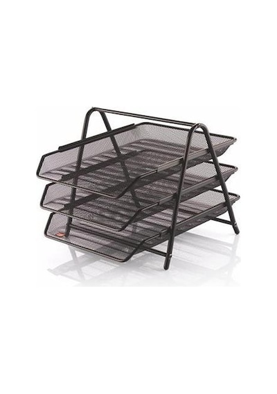 Cassa Evrak Rafı Metal 3'Lü Siyah