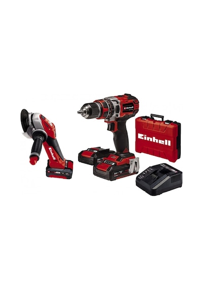 Einhell Te-Ag Taşlama + Te-cd 18/50 Li-i BL 18V Li-ion 3 Akülü Darbeli Matkap Vidalama