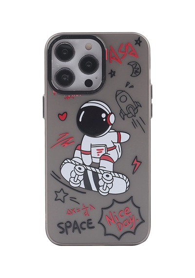 Cosmotex Newface iPhone Uyumlu 14 Pro Max Kılıf Prada Desenli Kapak - Prada Siyah - 1