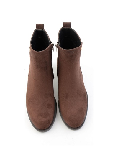 Bambi Kahve Süet Kadın Bot & Bootie K02823350072 Kahverengi