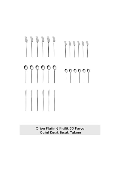 Karaca Orion Platin 6 Kişilik 30 Parça Çatal Kaşık Bıçak Takımı