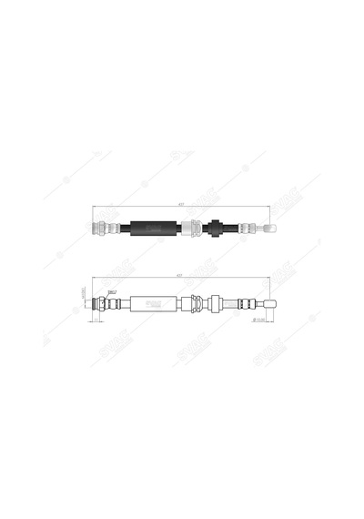 SVAC 92-128 Arka Fren Hortumu Sağ/Sol Volvo S40 / V40 95 -04 Mitsubishi Carisma (Da_) 1.6 (Da1A) 95-06