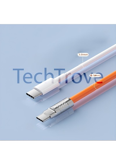 120w Usb To Type-c Yassı Kırılmaz Ezilmez 100cm Şarj Kablosu