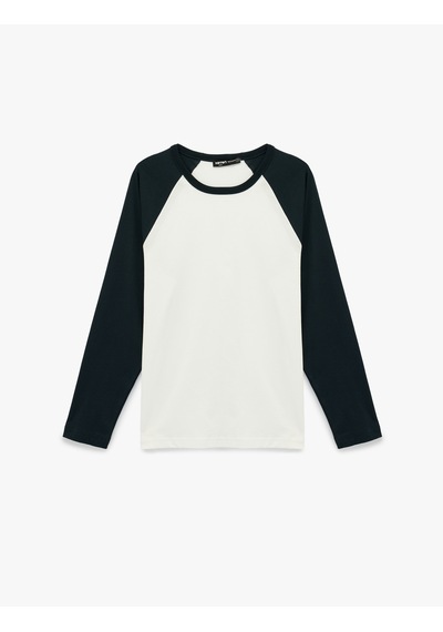 Koton Regular Fit Pamuklu Bisiklet Yaka Renk Kontrastlı Reglan Uzun Kollu Tişört Lacivert 6sam10350mk Koton Regular Fit Pamuklu Bisiklet Yaka Renk Kontrastlı Reglan Uzun Kollu Tişört Lacivert 6sam10350mk