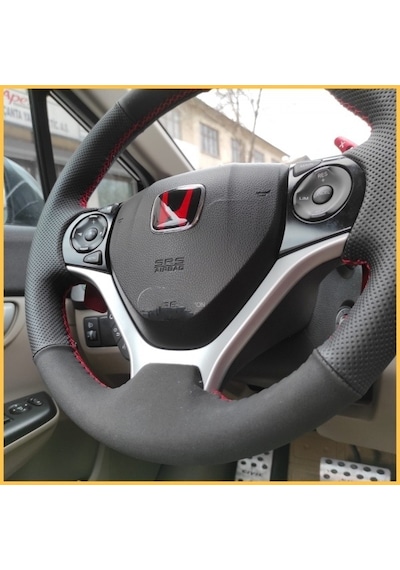 Honda Civic Fb7 Araca Özel Direksiyon Kılıfı Otomatik F1 Araçlarına Uyumlu