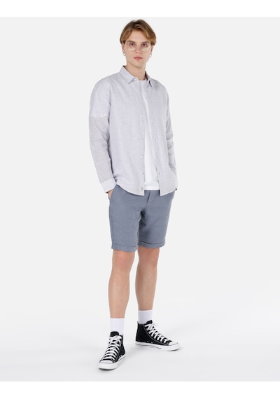 Colin's Colins Normal Kesim Shirt Yaka Cepsiz Gri Erkek Uzun Kol Gömlek Cl1068759 Cl1068759 Q1.v1 Gra Gri