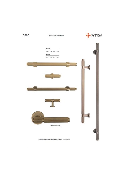 System Düğme Mobilya Kulbu Rose Renk 8mm Kulp Sy8998 0008 Rs-rs Çok Renkli