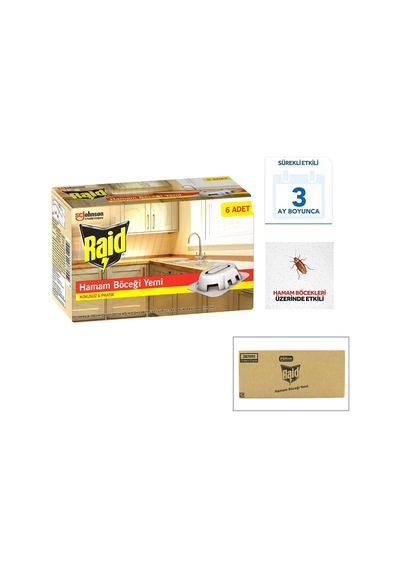 Raid 6 Parça Hamam Böcek Yemi 5324