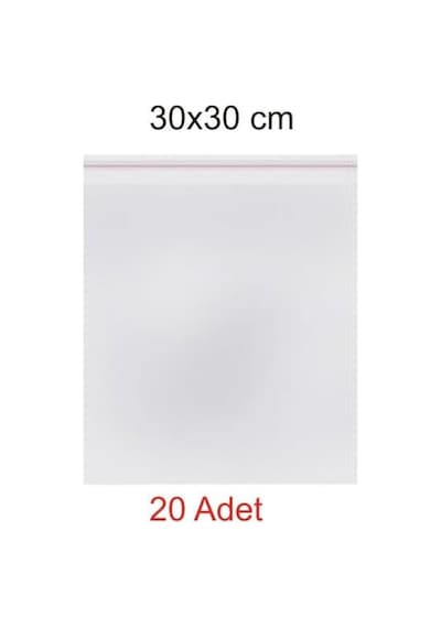 Kendinden Yapışkanlı Bantlı Şeffaf Jelatin Torba 30X30 Cm 20 Ad