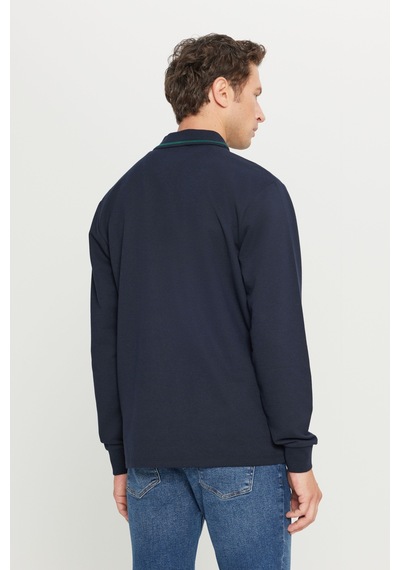 AC&Co / Altınyıldız Classics Erkek Lacı 2 İplik Pamuklu Standart Fit Normal Kesim Polo Yaka Sweatshirt Lacı