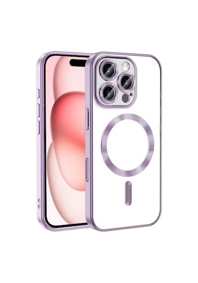 Zore Apple Uyumlu iPhone 16 Pro Kılıf Kamera Korumalı Magsafe Wireless Şarj Özellikli Demre Ka Lila