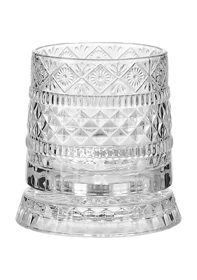 360 Derece Dönen Bardak - 280 Ml - Kristal Cam Çok Renkli
