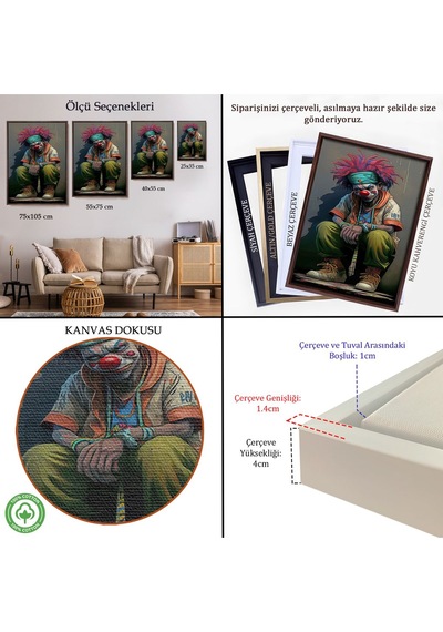 Miyrem^ Canvas Serie Palyaça Tablo-7771
